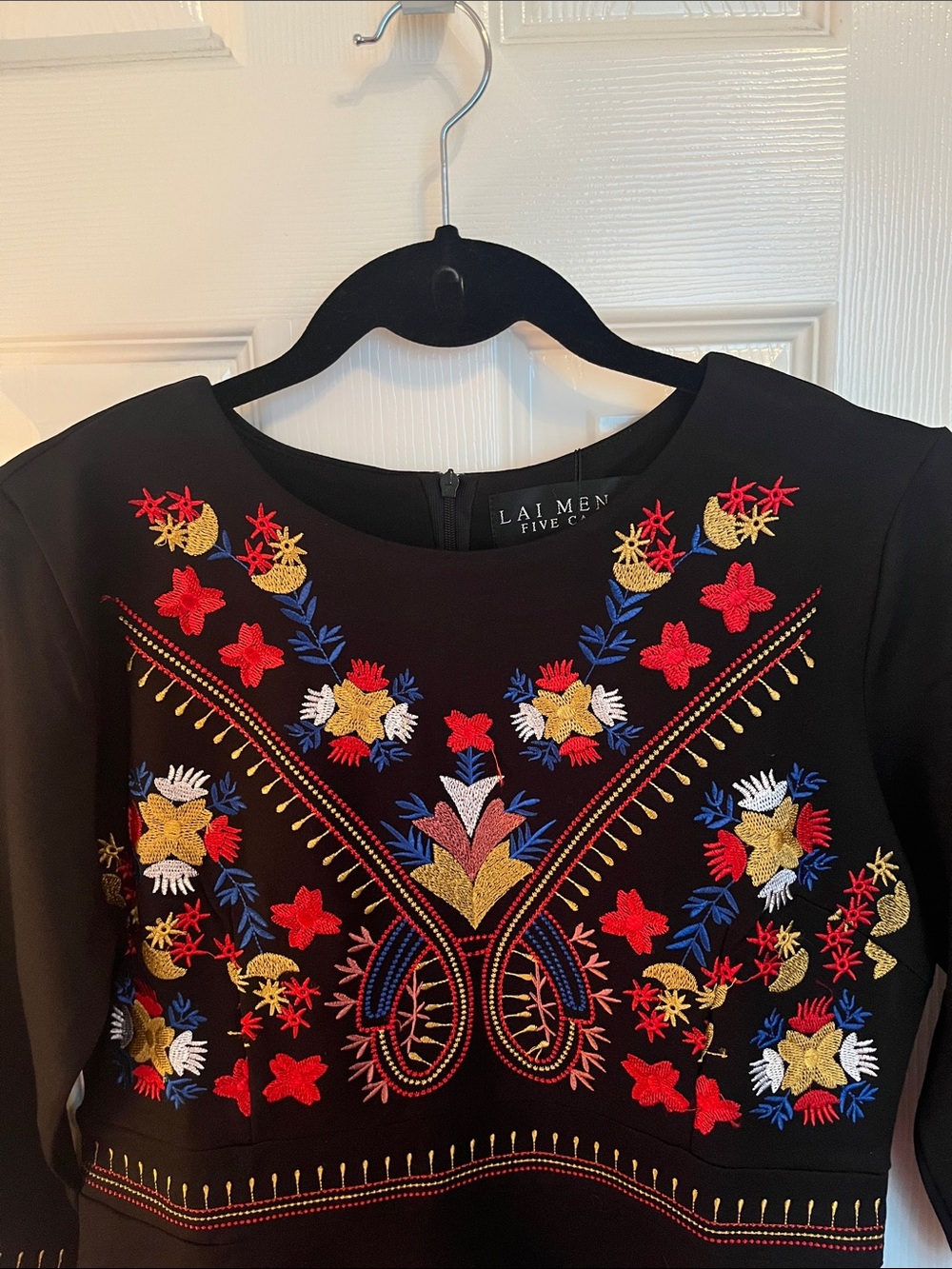 NWT Lai Meng Five Cats Embroidered Dress - Picture 3 of 14